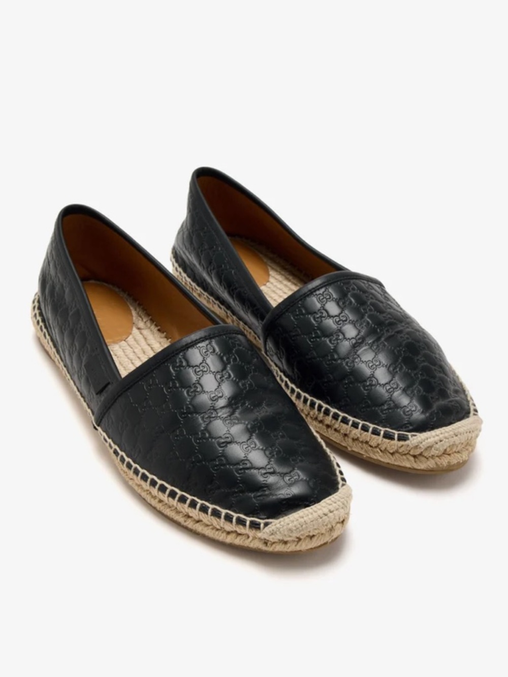 Gucci Microguccissima Monogram Pattern Leather Espadrilles Quiet Luxury
